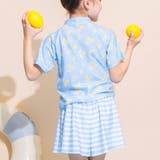 【水着】レモン柄半袖ラッシュガード×ボーダーキュロットセット 子供服 キッズ | ブランシェス | 詳細画像4