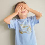 サックス | 【Cat’s ISSUE】グラフィック半袖Tシャツ | ブランシェス