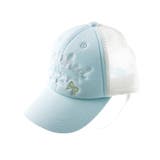 ブルー | ロゴ/リボン刺繍メッシュキャップ | ブランシェス