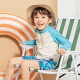 ブルー | 【水着 / SWIM】長袖ラッシュガード&サーフパンツセット | ブランシェス