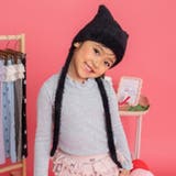ブラック | ねこみみニット帽 帽子 猫 女の子 秋冬 | ブランシェス