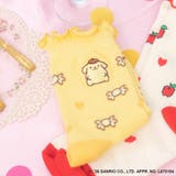 イエロー | 【サンリオキャラクターズ】ワンポイント刺繍 総柄ソックス ポムポムプリン | ブランシェス