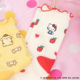 レッド | 【サンリオキャラクターズ】ワンポイント刺繍 総柄ソックス ポムポムプリン | ブランシェス