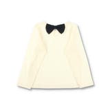 アイボリー | 【WEB限定/DRC】綿100%バックリボンつき長袖Tシャツ ロンT | ブランシェス