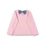 ピンク | 【WEB限定/DRC】綿100%バックリボンつき長袖Tシャツ ロンT | ブランシェス