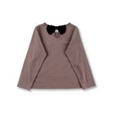 ブラウン | 【WEB限定/DRC】綿100%バックリボンつき長袖Tシャツ ロンT | ブランシェス