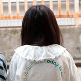 オフホワイト | 【WEB限定/DRC/やわらか天竺】前後2WAYフリル襟長袖Tシャツ | ブランシェス
