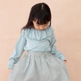 ライトグリーン | 【WEB限定/DRC/やわらか天竺】前後2WAYフリル襟長袖Tシャツ | ブランシェス