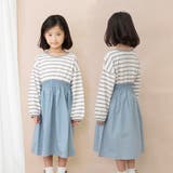 【WEB限定/DRC/お肌に嬉しい綿100％】ドッキング長袖ワンピース | ブランシェス | 詳細画像16 