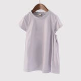 46:無地-ラベンダー | 【WEB限定/DRC/やわらか天竺】Aライン半袖Tシャツ | ブランシェス