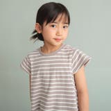 92:ボーダー-ブラウン | 【WEB限定/DRC/やわらか天竺】Aライン半袖Tシャツ | ブランシェス