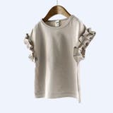 64:無地-ブラウン | 【WEB限定/DRC/やわらか天竺】袖タックフリル半袖Tシャツ | ブランシェス