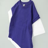 45:パープル | 【WEB限定/DRC/お肌に嬉しい綿100％】ベストレイヤード半袖Tシャツ | ブランシェス