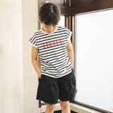 【WEB限定 DRC お肌に嬉しい綿100％】アソートロゴフレンチスリーブトップ… | ブランシェス | 詳細画像35 