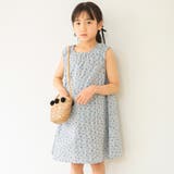 ブルー | 【WEB限定/DRC/綿100%】総柄ノースリーブワンピース | ブランシェス