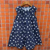 22:ハート柄 | 【WEB限定/DRC/綿100%】総柄ノースリーブワンピース | ブランシェス