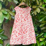 オレンジ | 【WEB限定/DRC/綿100%】総柄ノースリーブワンピース | ブランシェス