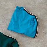 エメラルドグリーン | BIGシルエット袖ライン長袖Tシャツ | ブランシェス