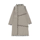 【WEB限定/DRC】配色メロウ長袖リブワンピース | ブランシェス | 詳細画像2 