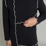 【WEB限定/DRC】配色メロウ長袖リブワンピース | ブランシェス | 詳細画像22 