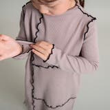 【WEB限定/DRC】配色メロウ長袖リブワンピース | ブランシェス | 詳細画像5 