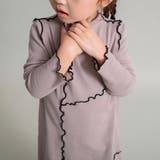 【WEB限定/DRC】配色メロウ長袖リブワンピース | ブランシェス | 詳細画像6 