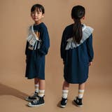 グラフィック長袖Tシャツワンピース+チュールマルチフリルセット | ブランシェス | 詳細画像3