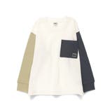 91:オフホワイトmix | 【DRC/お肌に嬉しい綿100%】ポケット長袖Tシャツ 春 トップス | ブランシェス