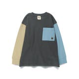 92:チャコールグレーmix | 【DRC/お肌に嬉しい綿100%】ポケット長袖Tシャツ 春 トップス | ブランシェス