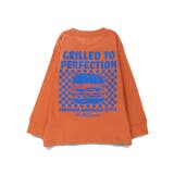 35_ハンバーガー_オレンジ | 【DRC/お肌に嬉しい綿100%】アソートグラフィック長袖Tシャツ | ブランシェス