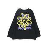 85:フラワー_ブラック | 【DRC/お肌に嬉しい綿100%】アソートグラフィック長袖Tシャツ | ブランシェス