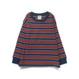 レッド | 【DRC/お肌に嬉しい綿100%】マルチボーダー長袖Tシャツ 春 トップス | ブランシェス