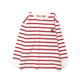 レッド | 名札通しループ付きボーダー長袖Tシャツ 春 トップス | ブランシェス