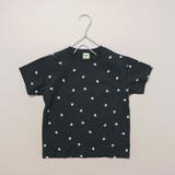 85:ハート柄-ブラック | アソート グラフィック ガールズ半袖Tシャツ | ブランシェス