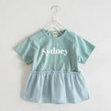 ライトグリーン | 【WEB限定/DRC/綿100％】異素材切替ロゴ半袖Tシャツ | ブランシェス