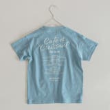 77:筆記体ロゴ-ブルーグレー | アソートグラフィック半袖Tシャツ 夏 トップス | ブランシェス