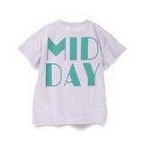 46:mid dayラベンダー | 【WEB限定/DRC】アソートロゴ半袖Tシャツ 春 トップス | ブランシェス