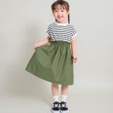 【WEB限定/DRC】ウエスト切替ドッキング半袖ワンピース | ブランシェス | 詳細画像3