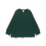 グリーン | 【WEB限定/DRC】オーバーサイズ無地長袖Tシャツ | ブランシェス