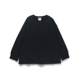 ブラック | 【WEB限定/DRC】オーバーサイズ無地長袖Tシャツ | ブランシェス