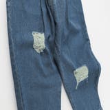 【WEB限定/DRC】オーバータッククラッシュデニムロングパンツ | ブランシェス | 詳細画像23 