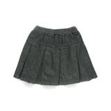 ブラック | 【WEB限定 DRC】プリーツ切替デニム スカート | ブランシェス