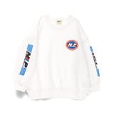 02_ホワイト | 【DRC】アソートグラフィック裏毛BIGトレーナー ビッグ シルエット | ブランシェス