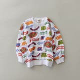 93_ホワイト_ロゴ総柄 | 【DRC】アソートグラフィック裏毛BIGトレーナー ビッグ シルエット | ブランシェス