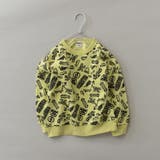 65_ライム_手書き総柄 | アソート グラフィック トレーナー | ブランシェス