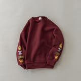 33_エンジ_袖柄 | アソート グラフィック トレーナー | ブランシェス