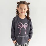 78_グレー_リボン | 【WEB限定/DRC】ガールズアソートグラフィック長袖Tシャツ | ブランシェス