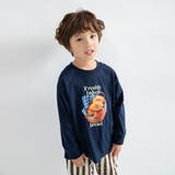 22:ネイビーブルー | 【WEB限定 DRC】アソート転写グラフィック長袖Tシャツ キッズ | ブランシェス