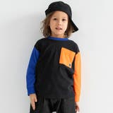 93_黒-オレンジポケット | 【WEB限定/DRC】ポケット長袖Tシャツ | ブランシェス