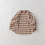 64:ブラウン | 【WEB限定/DRC】総柄長袖Tシャツ/キッズ/女の子/男の子/150cm | ブランシェス